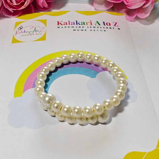White Pearls Handmade Bracelet