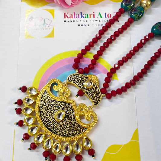 Green Royal Handmade Kundan Necklace Set