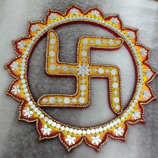 Swastik MDF Handmade Wall Decor