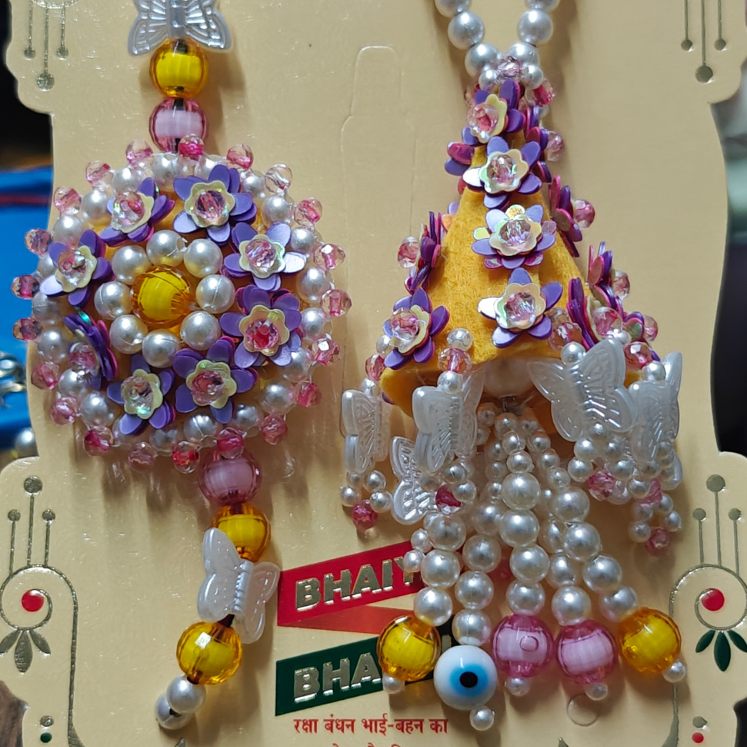 Pink Purple White Bhai & Bhabhi Rakhi || Bhai Bhabhi Rakhi