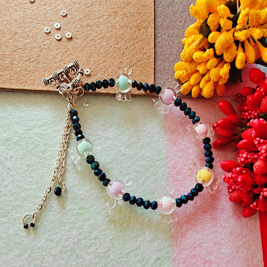 Blue Pinch Multi Colour Handmade Beaded Bracelet