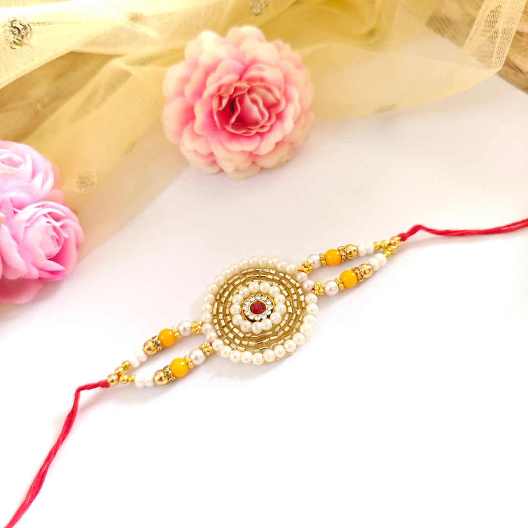 Rakhi - Royal Pearl Mandala Set of 1 (RK004)