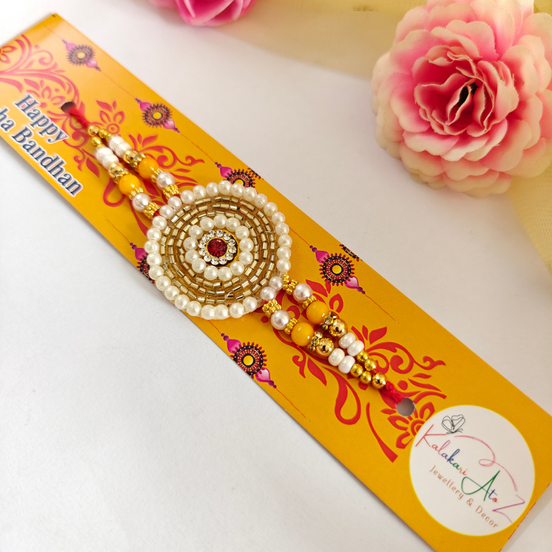 Rakhi - Royal Pearl Mandala Set of 1 (RK004)