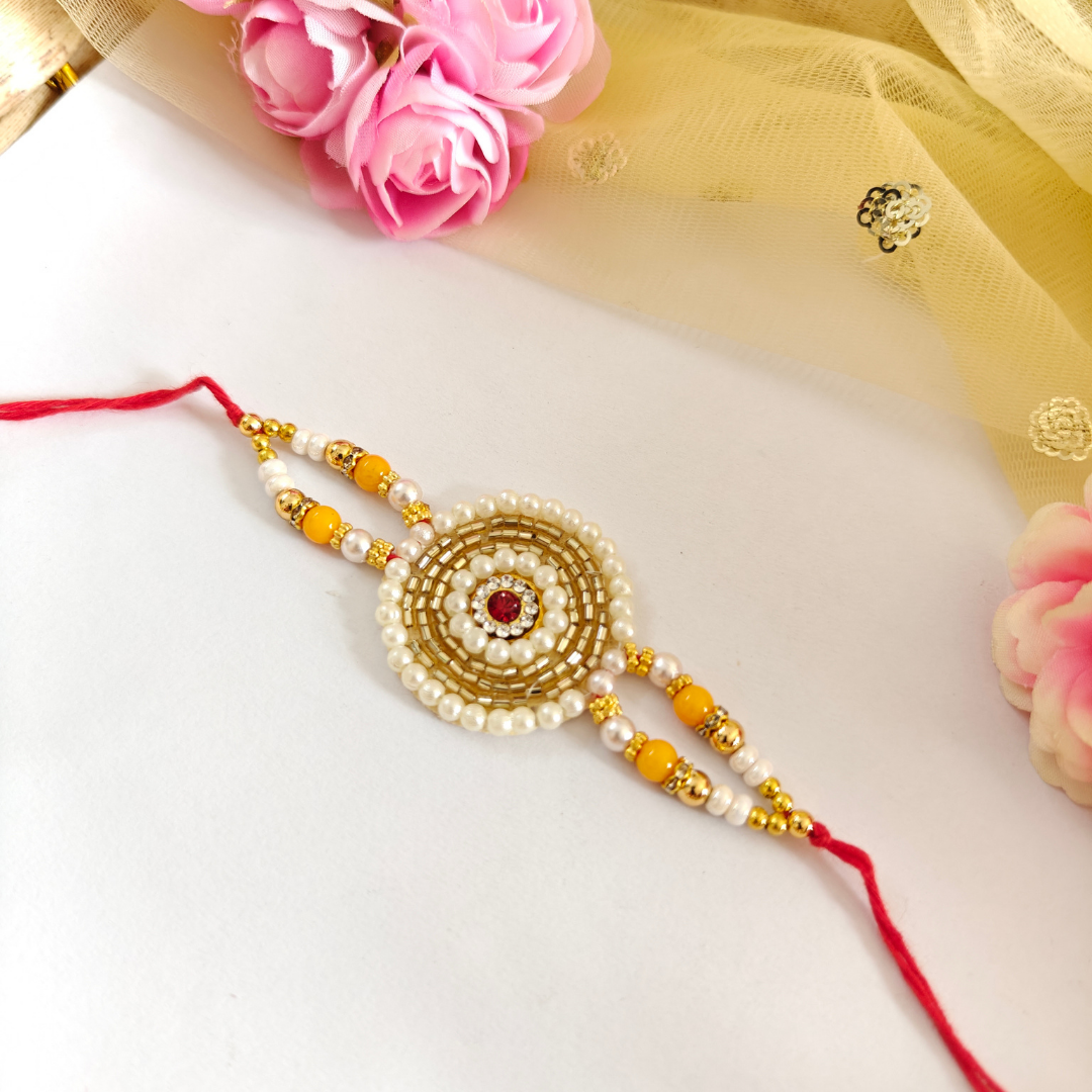 Rakhi - Royal Pearl Mandala Set of 1 (RK004)