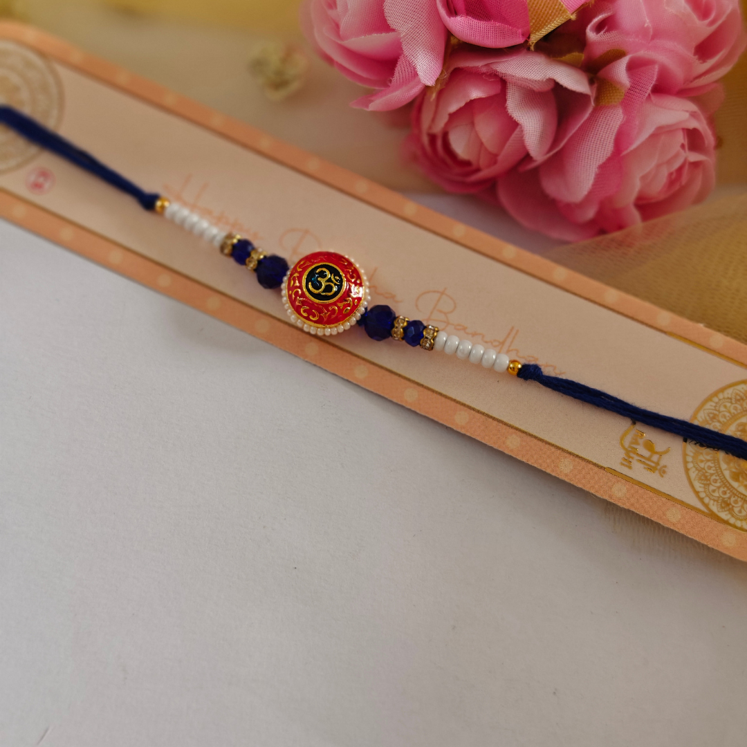 RAKHI - Om Kundan Charm Set of 1 (RK009)