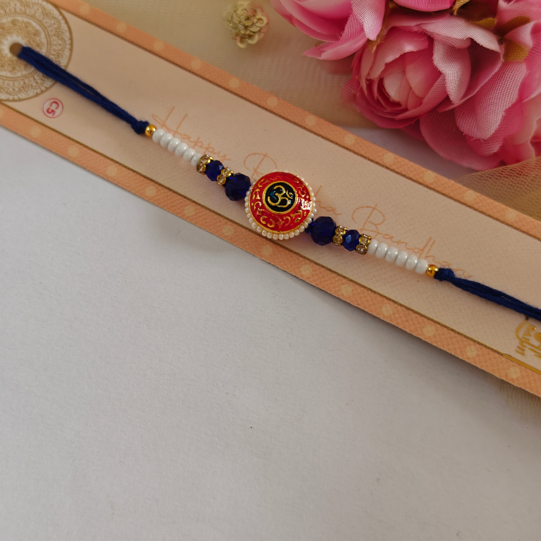 RAKHI - Om Kundan Charm Set of 1 (RK009)