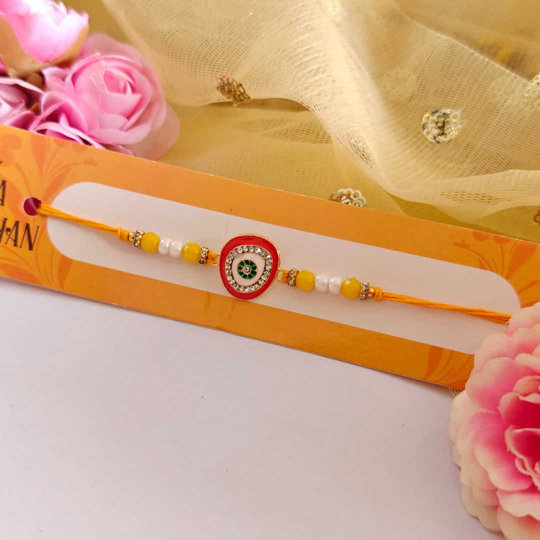 RAKHI - Nazar Battu Metal Charm Rakhi Set of 1 (RK010)