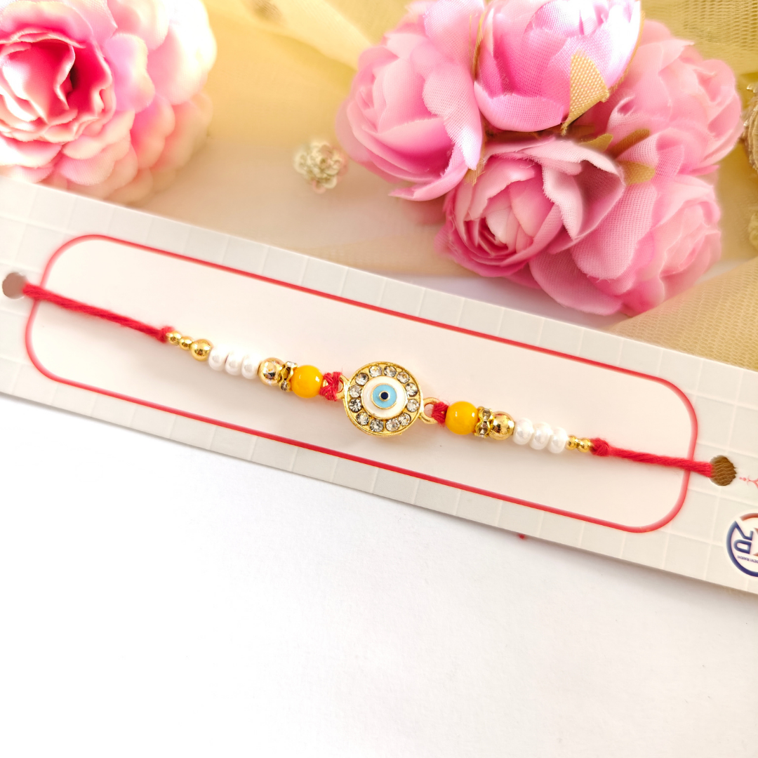 RAKHI - Nazar Battu (Evil Eye) Metal Charm Set of 1 (RK015)