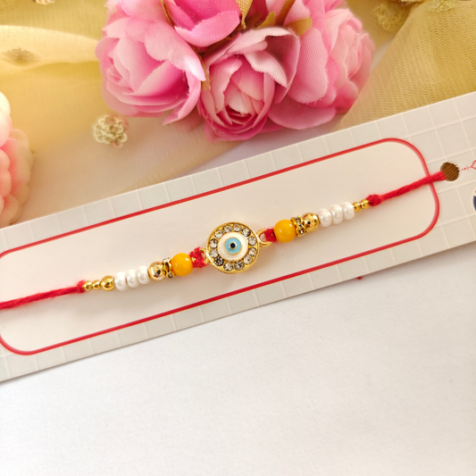 RAKHI - Nazar Battu (Evil Eye) Metal Charm Set of 1 (RK015)