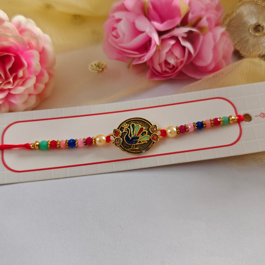 RAKHI - Peacock Metal Charm Set of 1 (RK016)