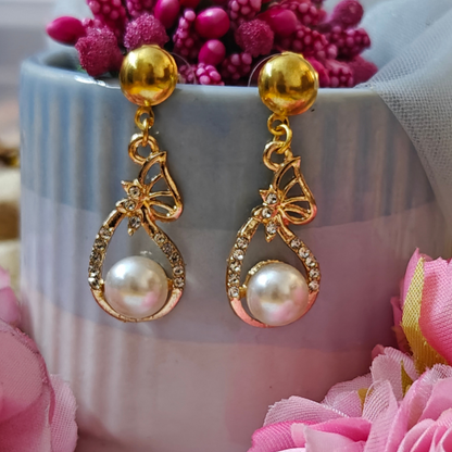 Butterfly Breeze Metal Charm Handmade Earrings