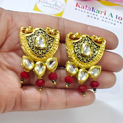 Green Royal Handmade Kundan Necklace Set