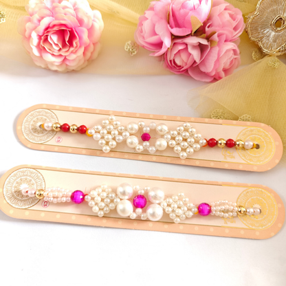 Rakhi - Pearl Beaded Rakhi Set of 2 (RK001)