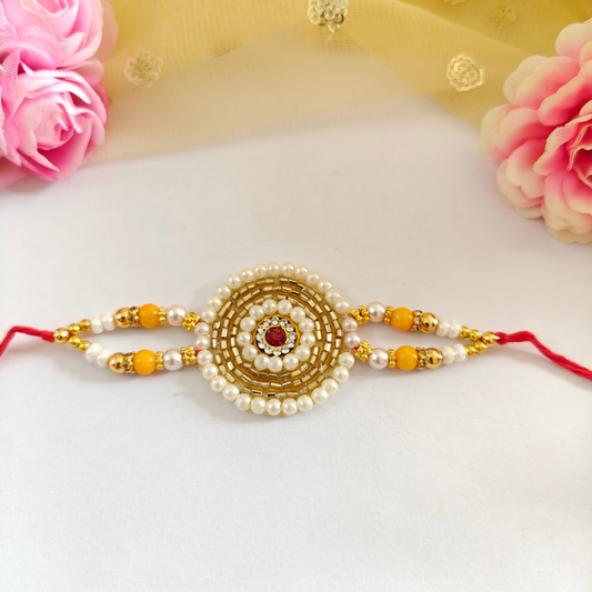 Rakhi - Royal Pearl Mandala Set of 1 (RK004)