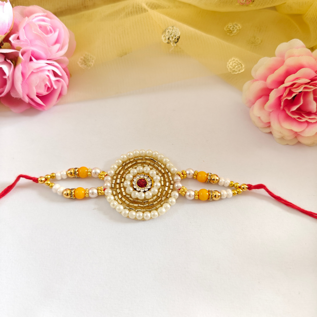 Rakhi - Royal Pearl Mandala Set of 1 (RK004)