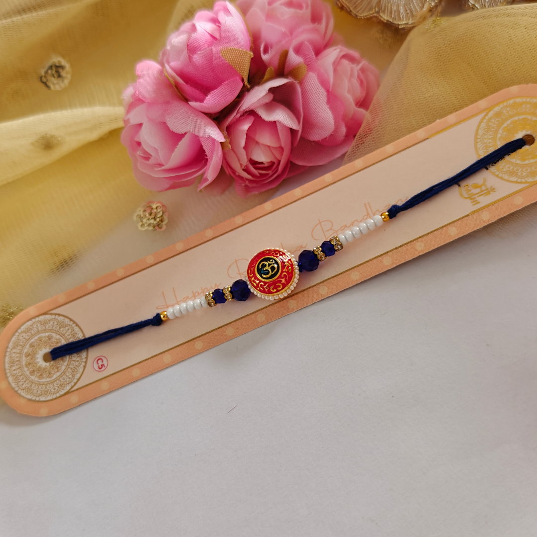 RAKHI - Om Kundan Charm Set of 1 (RK009)